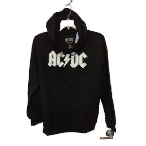 AC/DC Logo Mens Long Sleeve Hoodie Size Large